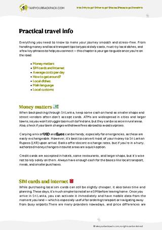 example page 5 from our offline Travel Guide for Sri Lanka